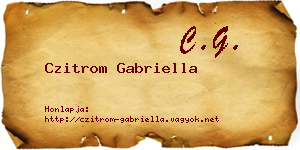 Czitrom Gabriella névjegykártya